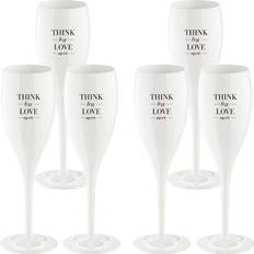 Koziol Cheers Think Less Love More Champagneglas 10cl 6st