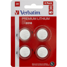Batterier Batterier & Laddbart Verbatim CR2016 3V 4-pack