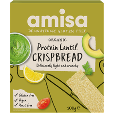 Afrika Kex, Knäckebröd & Skorpor Amisa Organic Gluten Free Protein Lentil Crispbread 100g