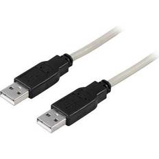Deltaco Nickel - USB A-USB A - USB-kabel Kablar Deltaco USB A - USB A 2.0 5m