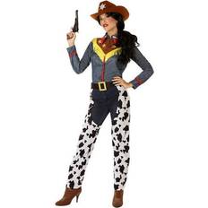 Ansiktsfärger & Kroppsfärger - Grå Maskeradkläder Th3 Party Adults Cowboy Woman Costume