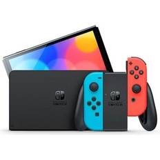 Nintendo Switch Spelkonsoler Nintendo Switch OLED Model - Neon Red/Neon Blue