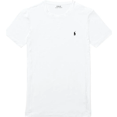 Polo Ralph Lauren Herr - Vita T-shirts & Linnen Polo Ralph Lauren Short Sleeve Crew Neck Jersey T-shirt - White/Navy
