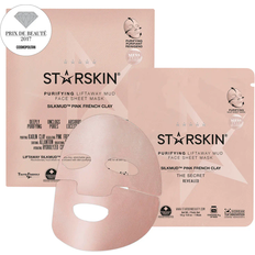 Anti-blemish - Sheet masks Ansiktsmasker Starskin Silkmud Pink French Clay Purifying Liftaway Mud Face Sheet Mask