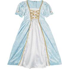 Den Goda Fen Historiska Maskeradkläder Den Goda Fen Kid's Princess Dress Velvet Light Blue