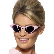 Smiffys 50-tal Maskeradkläder Smiffys Flyaway Style Rock & Roll Sunglasses Pink