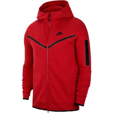 Nike Herr - Röda Överdelar Nike Tech Fleece Full-Zip Hoodie Men - University Red/Black