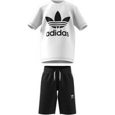 Bomull Övriga sets adidas Kid's Adicolor Shorts &Tee Set - White/Black (GP0194)