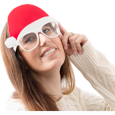 Jul Hattar BigBuy Christmas Glasses with Santa Hat Christmas Planet