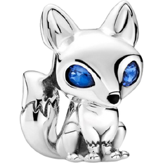 Pandora Blue Eyed Fox Charm - Silver/Black/Blue