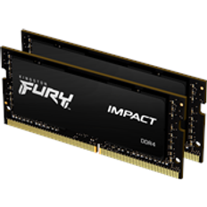 3200 MHz - 64 GB - DDR4 RAM minnen Kingston Fury Impact SO-DIMM DDR4 3200MHz 2x32GB (KF432S20IBK2/64)
