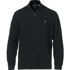 Polo Ralph Lauren Herr - S Överdelar Polo Ralph Lauren Double Knit Jaquard Half Zip Sweater - Black