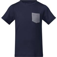 Bergans T-shirts Bergans Myske Wool Youth Tee - Navy Melange/Solid Grey (8916)