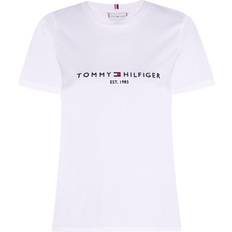 Tommy Hilfiger Dam - Kort ärmar T-shirts & Linnen Tommy Hilfiger Heritage Hilfiger Cnk Tee - White