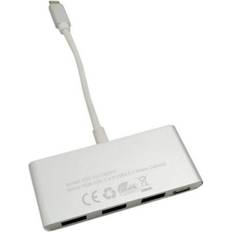 Coolbox USB C-3xUSB A/USB C M-F Adapter