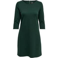 Dragkedja - Enfärgade - Korta klänningar Only Stretchy Dress - Green/Pine Grove