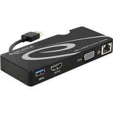 DeLock USB A-USB A/HDMI/VGA/RJ45 M-F 0.6m