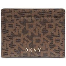DKNY Logo Bryant Card Holder - Mocha Caramel