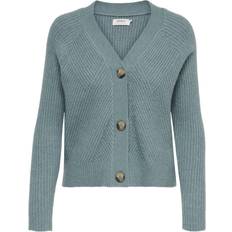 Only Button Knitted Cardigan - Blue/Smoke Blue