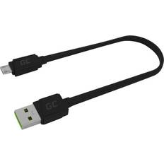 Platt - USB A-USB Micro-B - USB-kabel Kablar Green Cell Flat USB A-USB Micro-B 0.2m