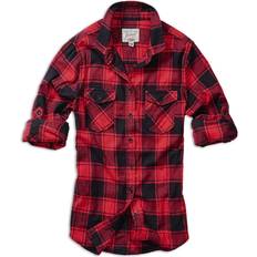 Brandit Skjortor Brandit Amy Flannel Shirt - Black/Red