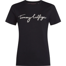 Tommy Hilfiger Dam - Kort ärmar T-shirts & Linnen Tommy Hilfiger Heritage Crew Neck Logo T-shirt - Masters Black