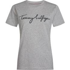 Tommy Hilfiger 14 - Dam T-shirts Tommy Hilfiger Heritage Crew Neck Logo T-shirt - Light Grey Heather