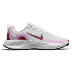 Nike Vita Löparskor Nike Wearallday GS - White/Dark Beetroot/Pink Foam