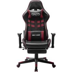 Be Basic Gaming Chair with Footrest Black and Burgundy Artificial Leather
