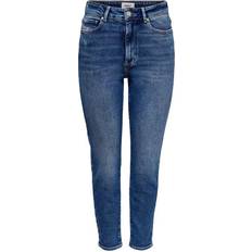 Only Emily Life Ankle Straight Fit Jeans - Blue/Medium Blue Denim