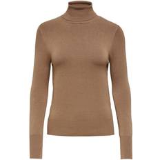 Only Venice Rollneck Knitted Pullover - Brown/Toasted Coconut