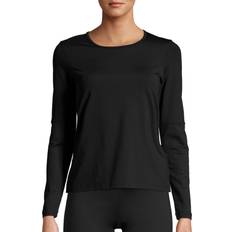 16 - Dam T-shirts & Linnen Casall Essential Mesh Detail Long Sleeve - Black