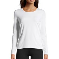 16 - Dam T-shirts & Linnen Casall Essential Mesh Detail Long Sleeve - White