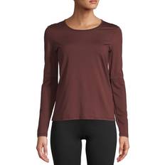 Casall Essential Mesh Detail Long Sleeve - Mahogany Red