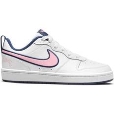 Nike Vita Inomhusskor Nike Court Borough Low 2 GS - White/Midnight Navy/Pink Glaze