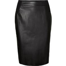 Dam - Knälånga kjolar - Ärmlös Vero Moda Buttersia High Waist Skirt - Black