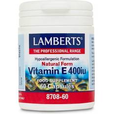 Lamberts C-vitaminer Vitaminer & Kosttillskott Lamberts Natural Vitamin E 400iu 60 st