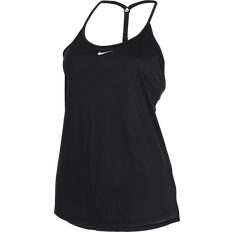 Nike Dam - Kort ärmar - Polyester Överdelar Nike Dri-FIT One Elastika Standard Fit Tank Top Women - Black/White