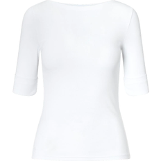 Lauren Ralph Lauren Dam T-shirts & Linnen Lauren Ralph Lauren Cotton Boatneck Top - White