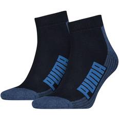 Puma Unisex Bwt Cushioned Quarter Socks 2-pack - Navy/Grey/Strong Blue