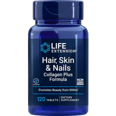 Kalcium - Kollagen Kosttillskott Life Extension Hair, Skin & Nails Collagen Plus Formula 120 st
