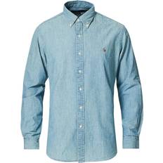 Blåa - Herr - Jeansskjortor Polo Ralph Lauren Custom Fit Shirt - Chambray Washed