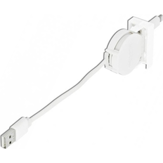 Platt - USB-kabel Kablar DeLock Retractable USB A-Lightning 0.5m