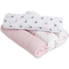 Aden + Anais Essentials Cotton Muslin Swaddle Doll Stars 4-pack