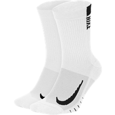 Dam - Mesh Strumpor Nike Multiplier Crew Socks 2-pack Unisex - White/Black