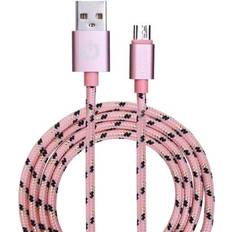 Rosa - USB A-USB Micro-B - USB-kabel Kablar Garbot USB A-Micro USB B 1m