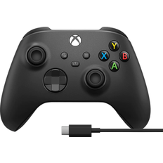 Trådlös - Xbox One Spelkontroller Microsoft Xbox Series X Wireless Controller + USB-C Cable - Black