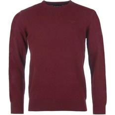 Barbour Tröjor Barbour Essential Lambswool Crew Neck Sweater - Ruby