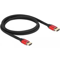 DeLock HDMI-kablar - Röda DeLock Ultra High Speed HDMI-HDMI 1m