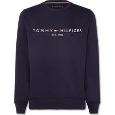 Tommy Hilfiger Herr - Sweatshirts Tröjor Tommy Hilfiger Logo Crew Sweater - Dark Blue
